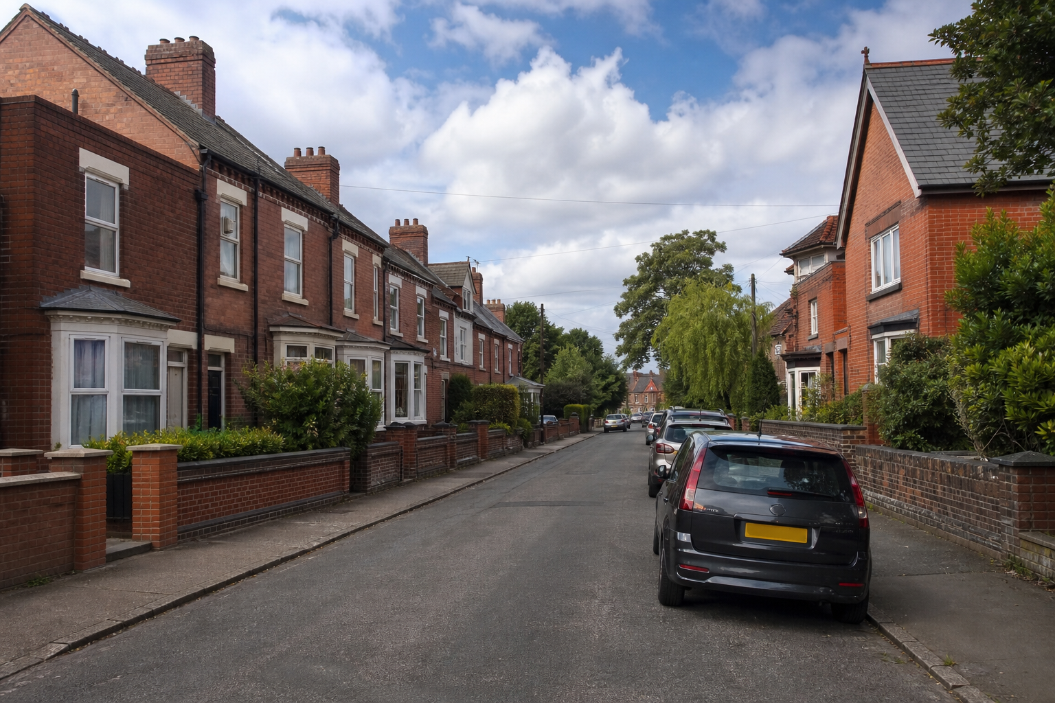 Residential street in kidderminster