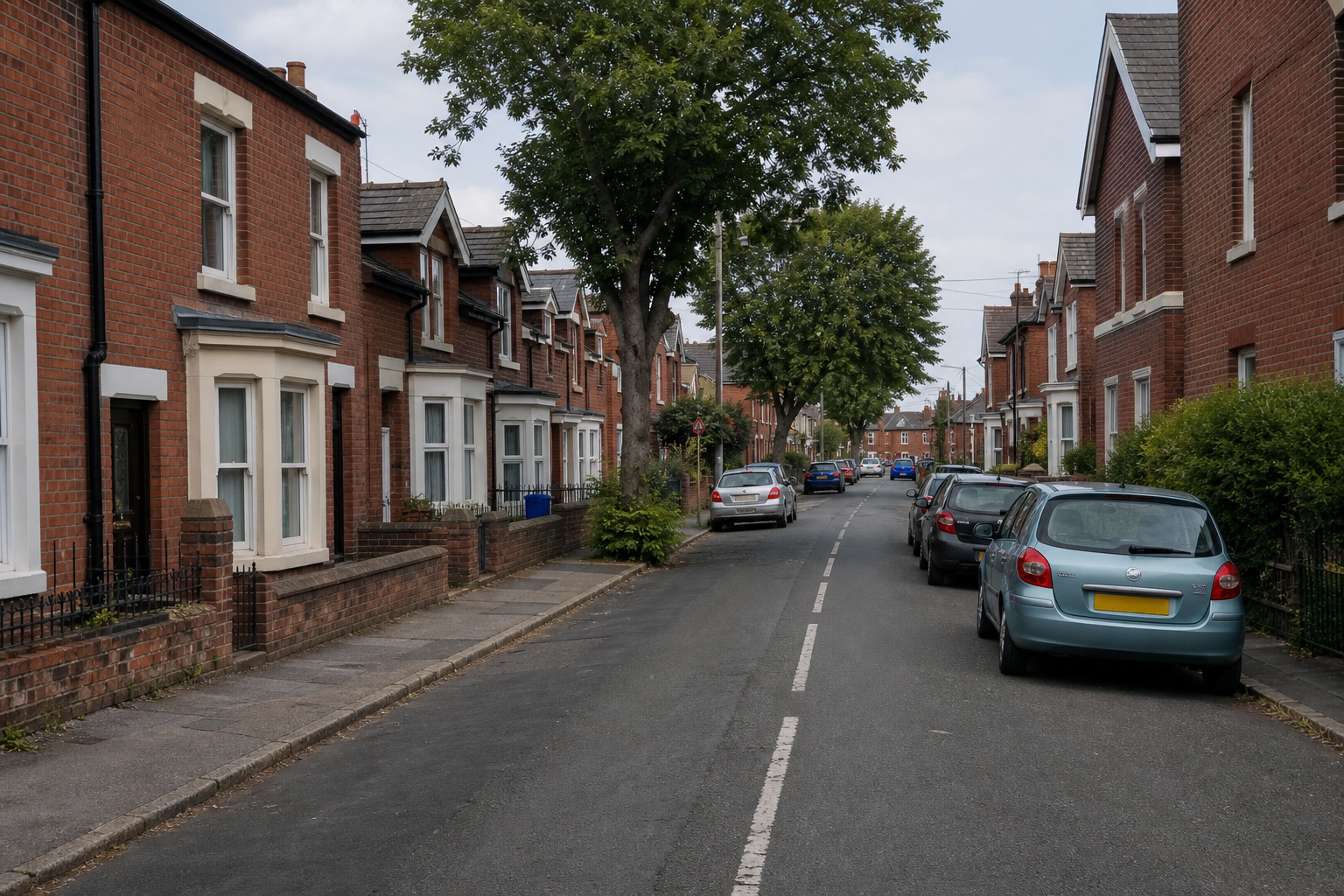 Residential street in kidderminster