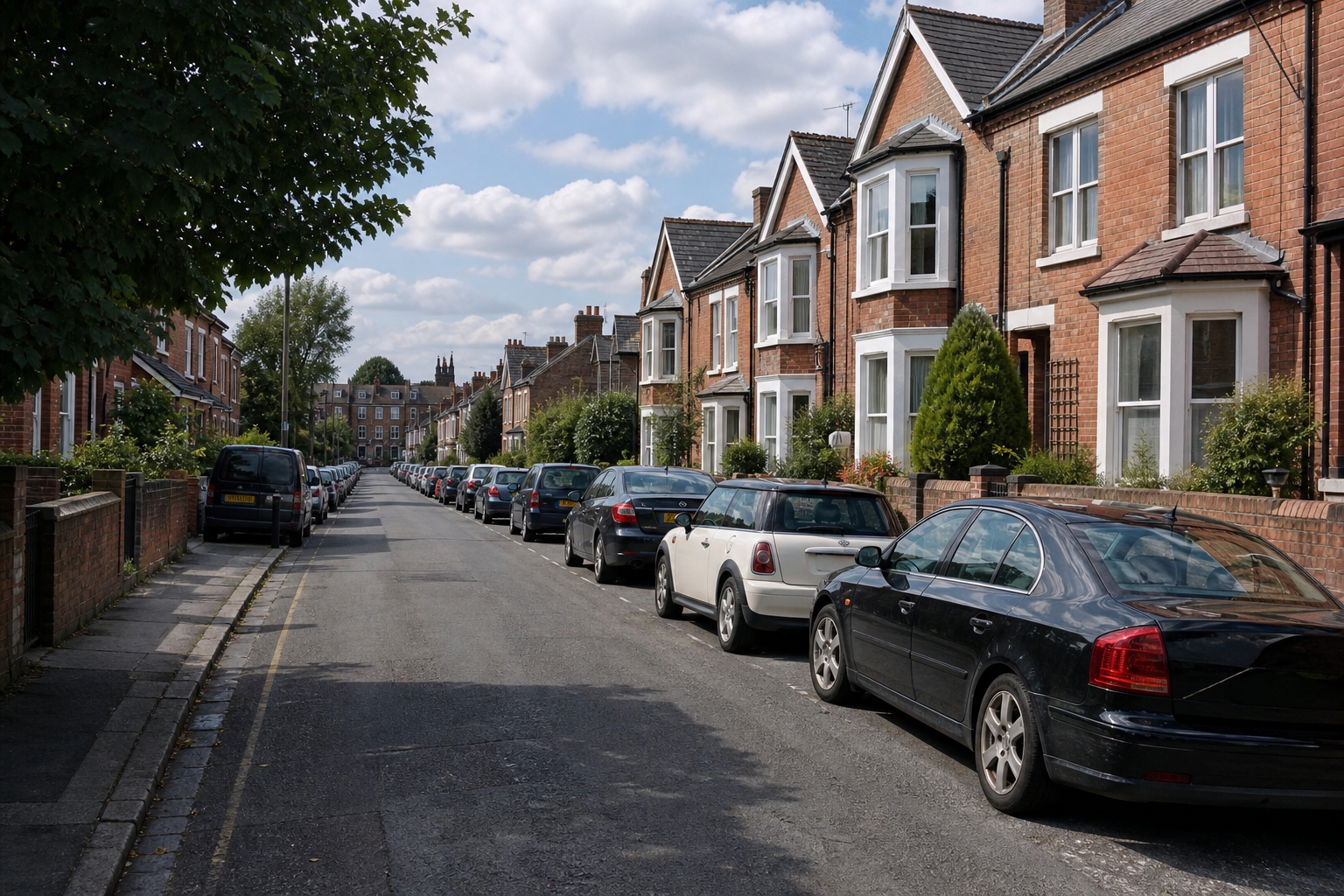 Residential street in kidderminster