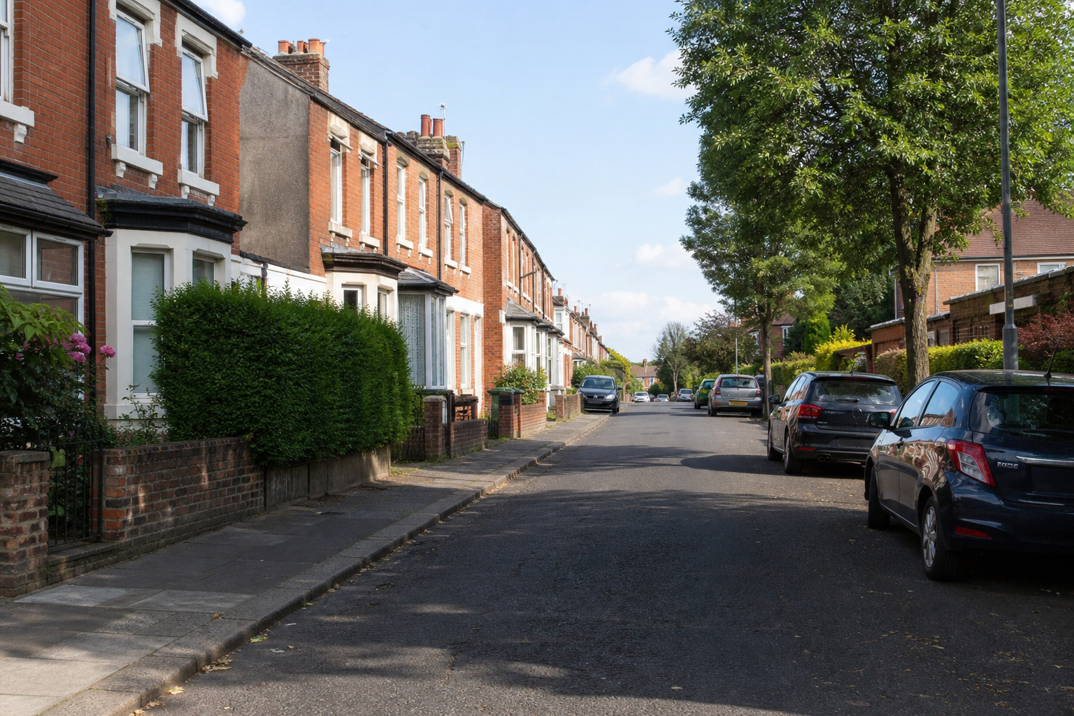 Residential street in kidderminster