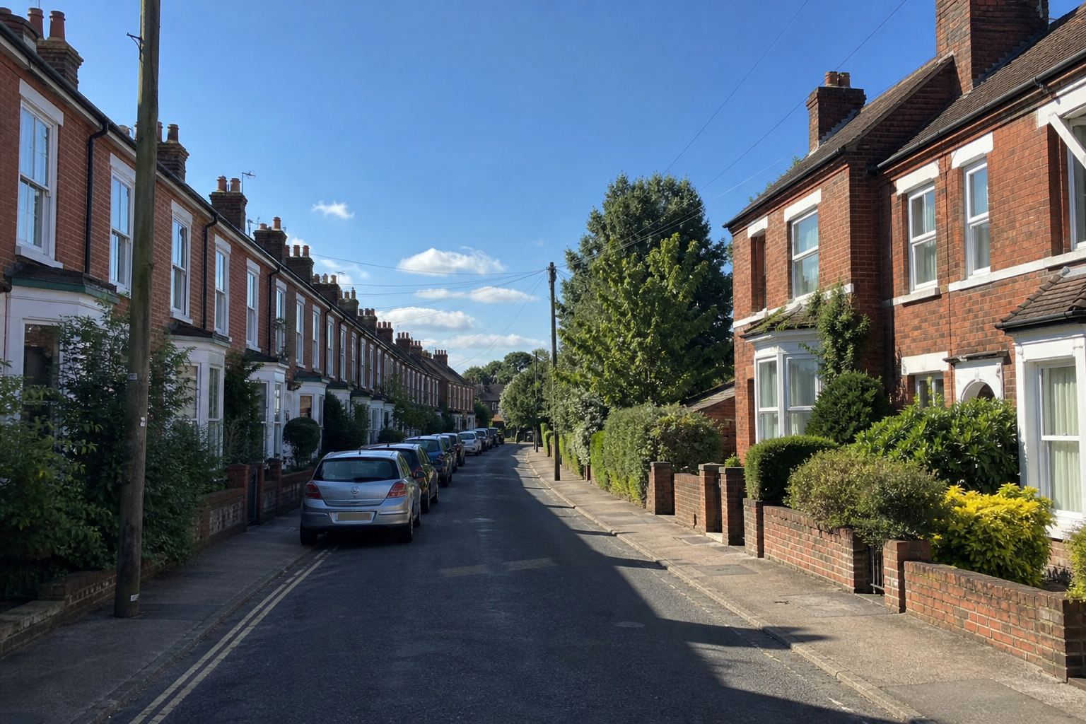 Residential street in kidderminster